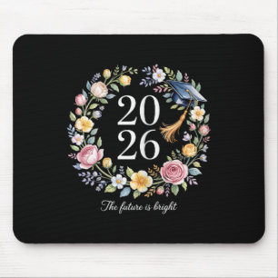 Senior Mum Cl Of 2026 Floral Graduation Mouse Pad