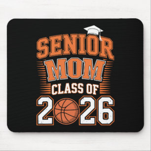 Senior Mum Cl Of 2026 Graduate Basketball Graduati Mouse Pad