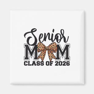 Senior Mum Cl Of 2026 Graduation Leopard Coquette Magnet