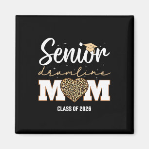 Senior Mum Cl Of 2026 Leopard 2026 Graduation Drum Magnet