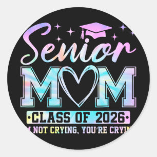 Senior Mum Cl Of 2026 Senior Mama 2026 Graduation Classic Round Sticker