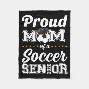 Senior Mum Cl Of 2026 Soccer Mum Graduation Fleece Blanket