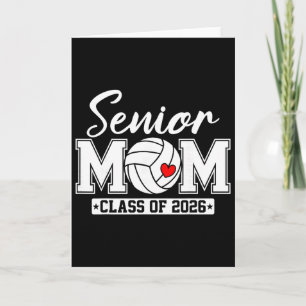 Senior Mum Cl Of 2026 Volleyball Mum Graduation Card