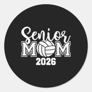 Senior Mum Cl Of 2026 Volleyball Mum Graduation Se Classic Round Sticker