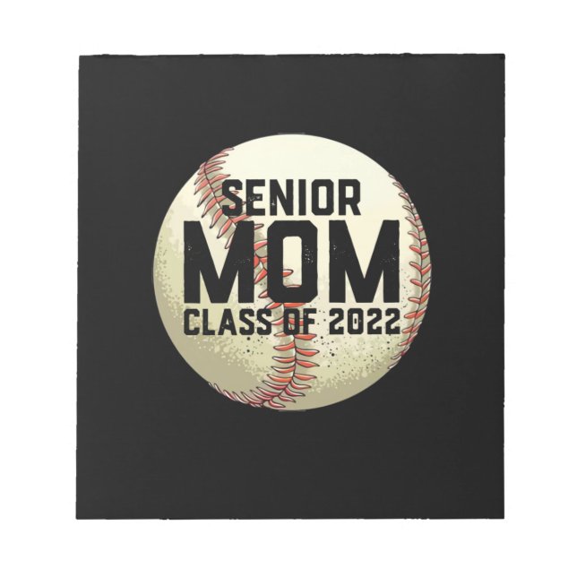Senior Mum Class of 2022 Baseball Mum Notepad (Front)
