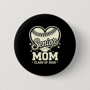 Senior mum class of 2026 cute basketball mum 6 cm round badge