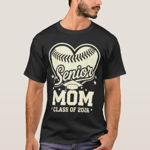 Senior mum class of 2026 cute basketball mum T-Shirt