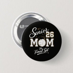 Senior Mum Class of 2026 Volleyball 6 Cm Round Badge