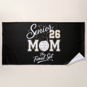 Senior Mum Class of 2026 Volleyball Beach Towel