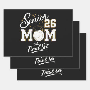 Senior Mum Class of 2026 Volleyball Wrapping Paper Sheet