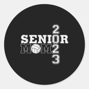 Senior Mum Class of Volleyball Mum Classic Round Sticker
