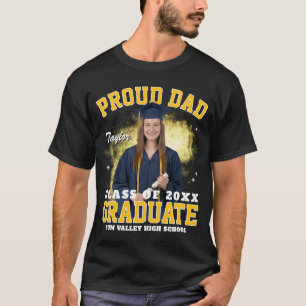 Senior Mum Dad Custom Photo Bootleg Rap Graduate T-Shirt