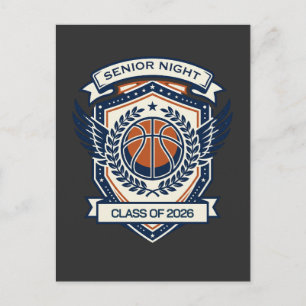 Senior Night Basketball Class of 2026 Invitation Postcard