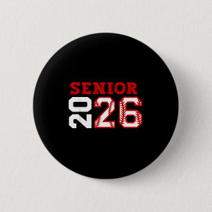 Senior night class of 2026 baseball seniors 6 cm round badge