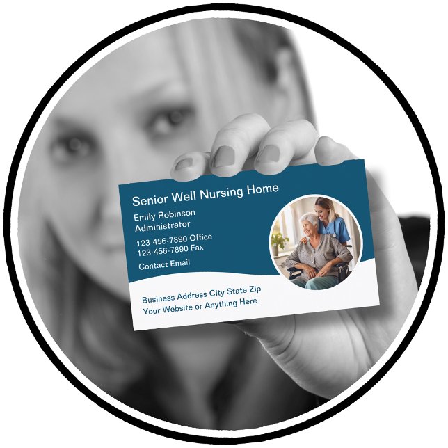 Senior Nursing Home Medical Business Cards  (Creator Uploaded)