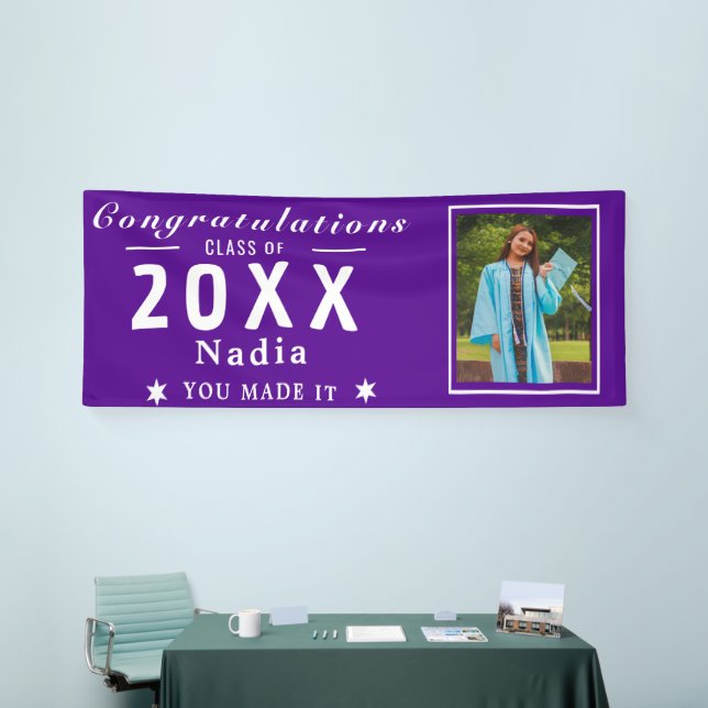 Senior Photo Banner - Personalised Class Of Grad (Tradeshow)