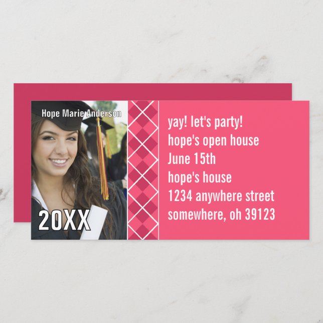 Senior Picture Class of 2026 Graduation Photo Card (Front/Back)