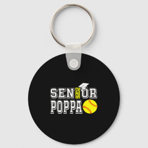 Senior poppa class of 2026 softball poppa key ring