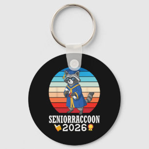 Senior Racoon 2026 Cl Of Graduation Day With Dipl Key Ring