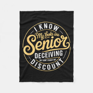 Senior reminder funny old people saying fleece blanket