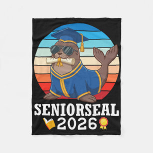 Senior Seal 2026 Cl Of School Graduation Day With Fleece Blanket