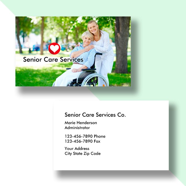 Senior Services Theme Business Card (Creator Uploaded)
