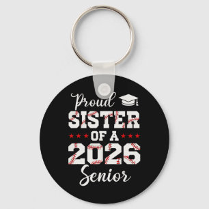 Senior Sister Cl Of 2026 Cute Sell Player Graduati Key Ring