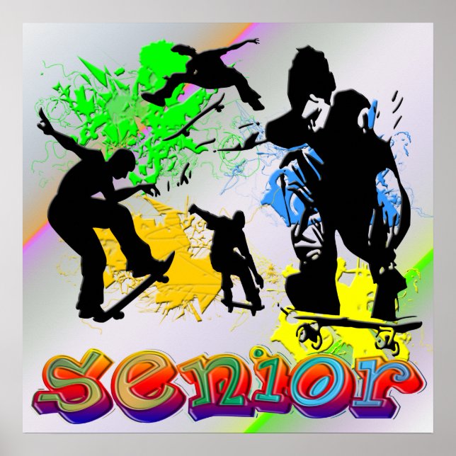 Senior - Skateboarding Poster (Front)