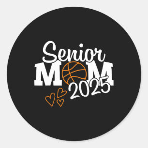 Senior Sketll Mum Cl Of 2025 Player Graduation Gra Classic Round Sticker