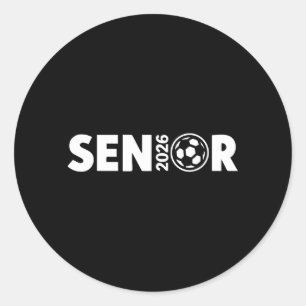Senior Soccer 2026 Cl Of 2026 Graduate Fun Back To Classic Round Sticker