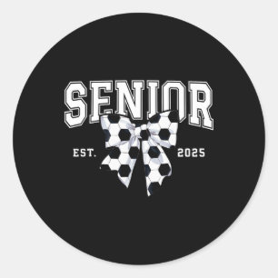 Senior Soccer Cl Of 2025 Graduation Senior 2025 Classic Round Sticker