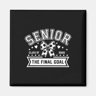 Senior Soccer Cl Of 2026 Soccer Coquette Bow Final Magnet