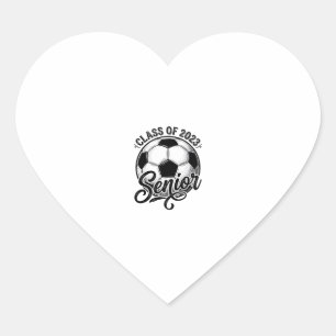 Senior Soccer Class of 2023 Vintage Graduation Shi Heart Sticker