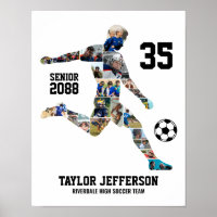 Senior Soccer Team Sports Custom Photo Collage