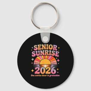 Senior sunrise 2026 boho colourful high school key ring
