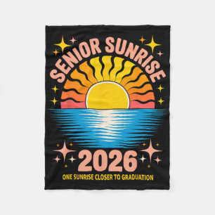 Senior Sunrise 2026 Last First Day High School Gra Fleece Blanket