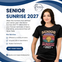 Senior Sunrise 2027 Ladies Tri-Blend Shirt