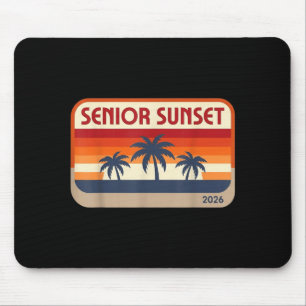 Senior Sunset Retro Graduation Cl 2026 Graphic 3 Mouse Pad