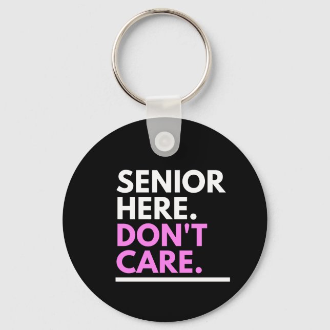 Senior Swag  Both side Black Premium Keychain (Front)