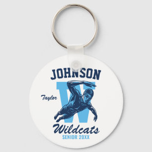 Senior Swim Team High School Sports Swimming Key Ring