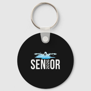 Senior swim team member class of 2026 swimmer key ring