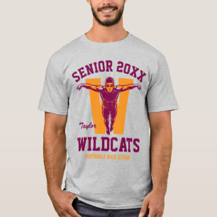 Senior Swimming Team Custom School College Sports T-Shirt