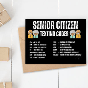 Senior Texting Code Card