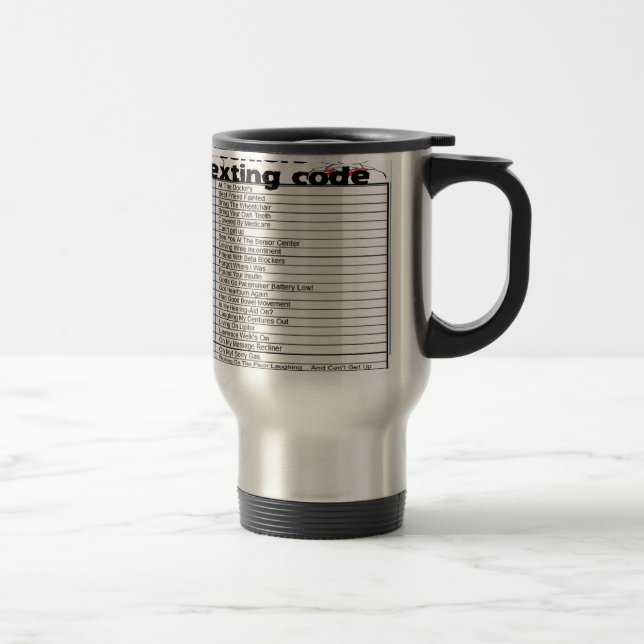Senior Texting Code Travel Mug (Right)
