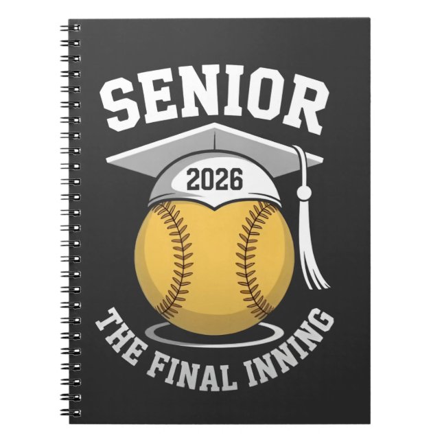 Senior The Final Inning 2026 Softball Graduation  Notebook (Front)