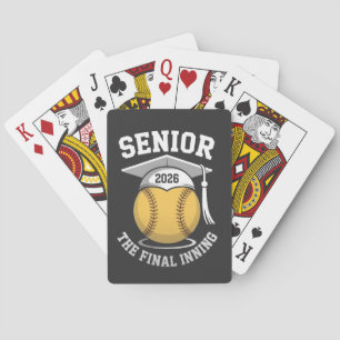 Senior The Final Inning 2026 Softball Graduation  Playing Cards
