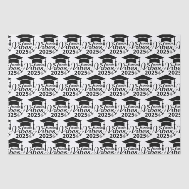 Senior Vibes 2025 Tissue Paper (Front)