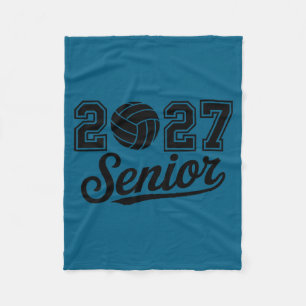 Senior volleyball class of 2027 crew volleyball fleece blanket
