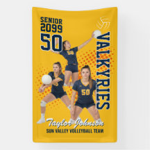 Senior Volleyball Player Custom Photo Sports