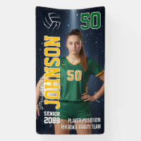 Senior Volleyball Player Custom Sports Photo